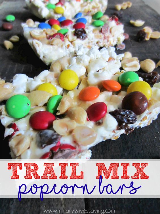 Trail Mix Popcorn Bars Recipe