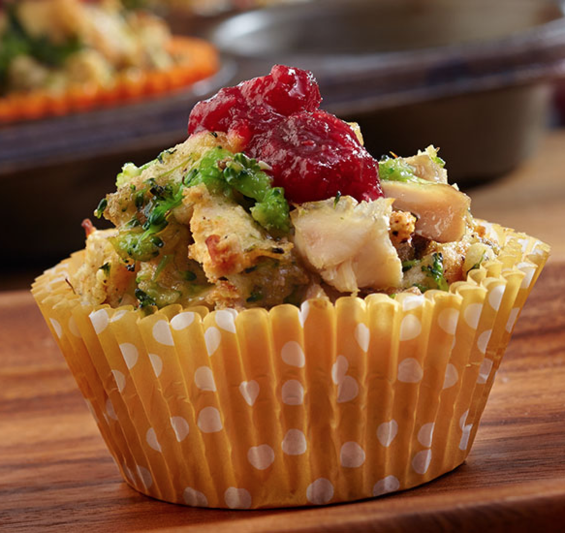 Mini Chicken & Stuffing Cups Recipe (Make With Turkey for Thanksgiving Recipes!)