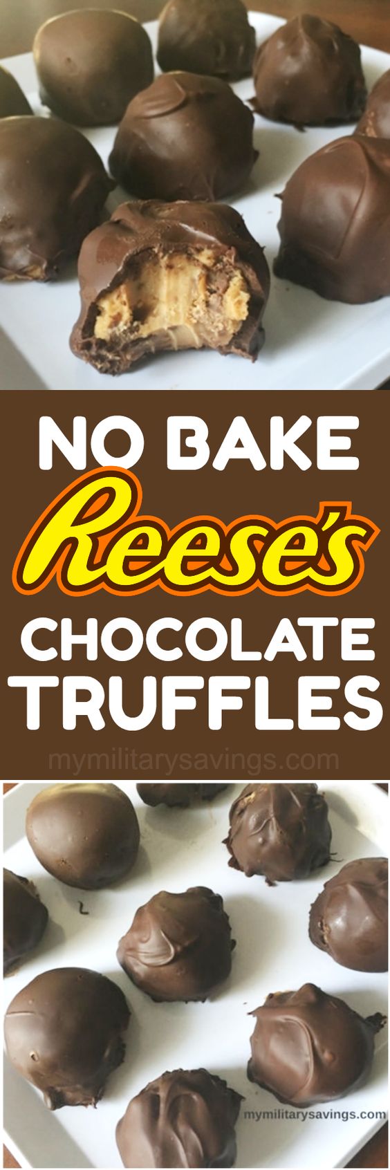 No Bake Reese's Chocolate Truffles