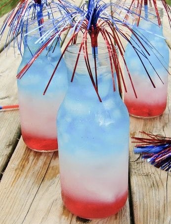 Red White and Blue Layered Drink Recipe 
