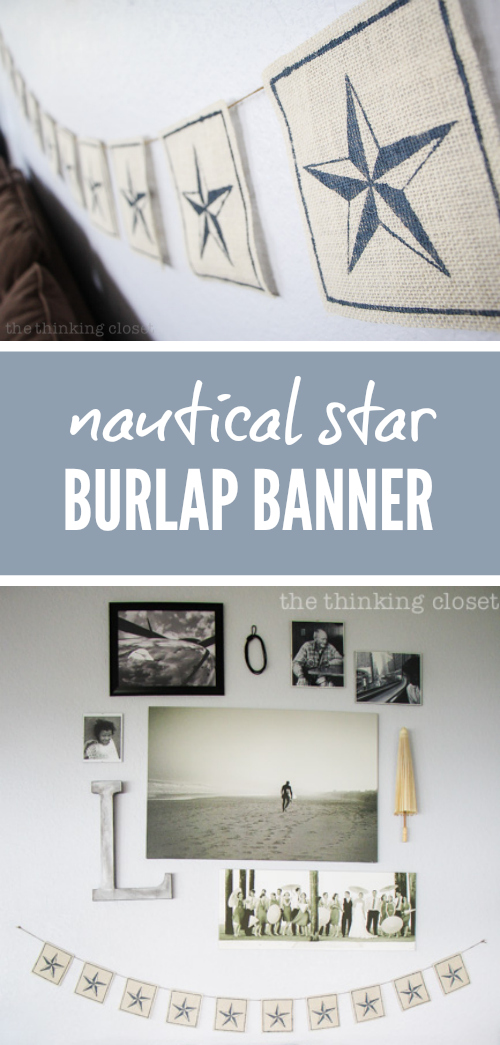 Nautical Star Burlap Banner: Stencil Material Tutorial