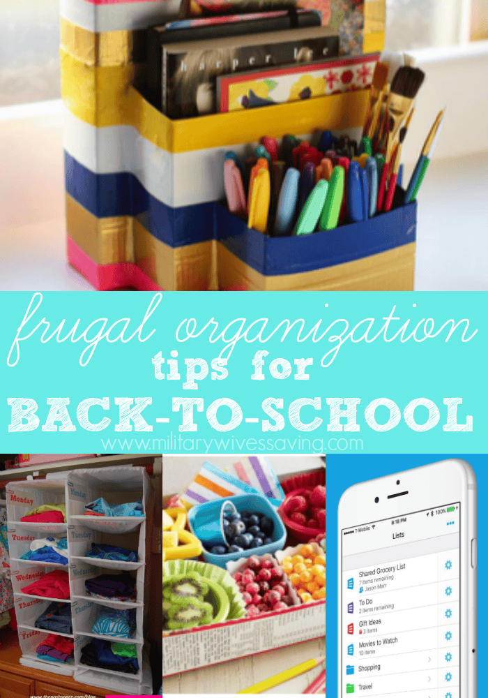 Frugal Organization Tips for Back To School Time