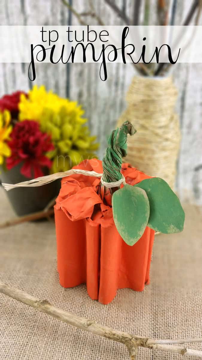 Toilet Paper Tube Pumpkin Craft