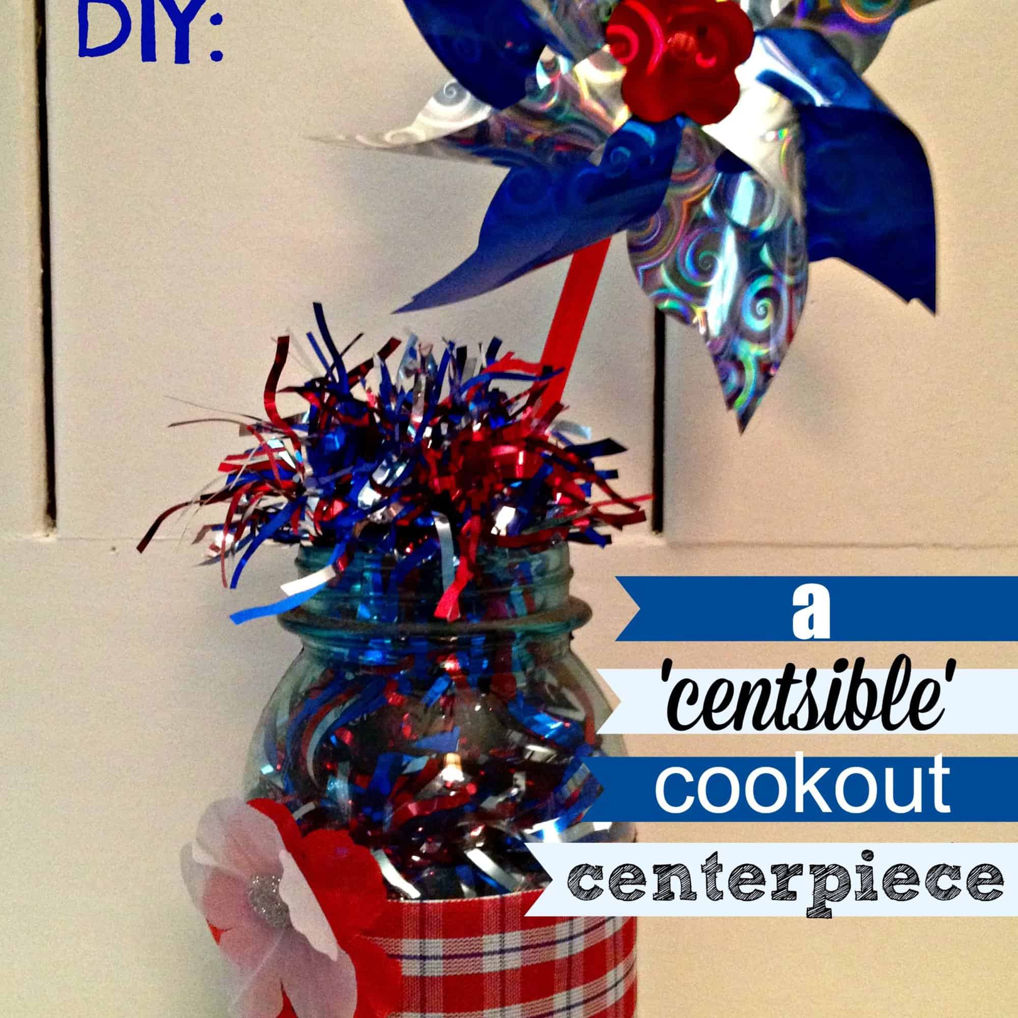 DIY cookout bbq centerpiece