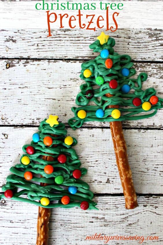 christmas tree pretzels